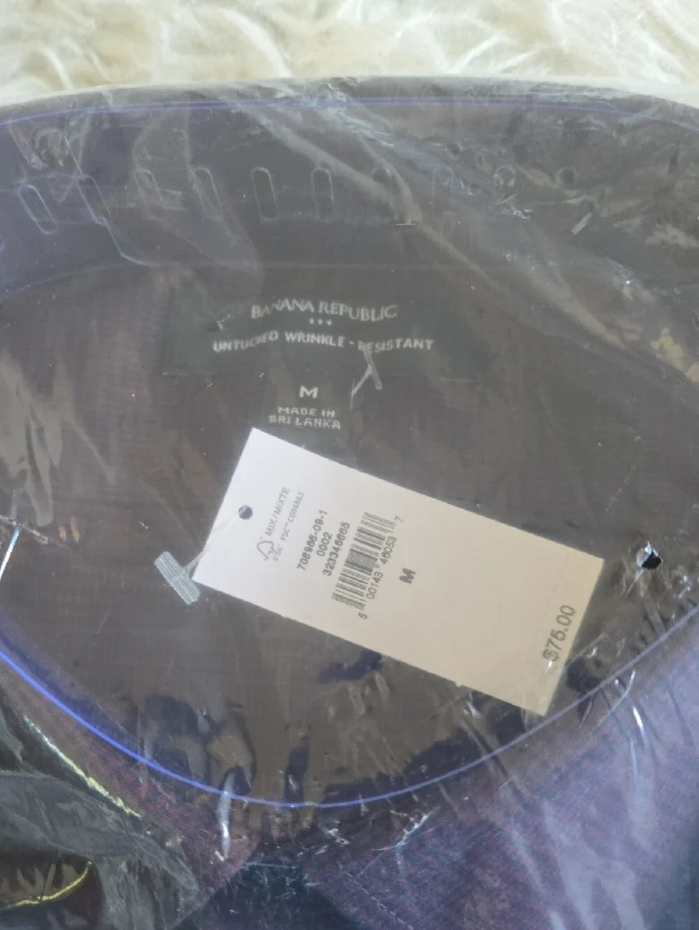 Banana Republic Men's Purple Button-Up Dress Shirt